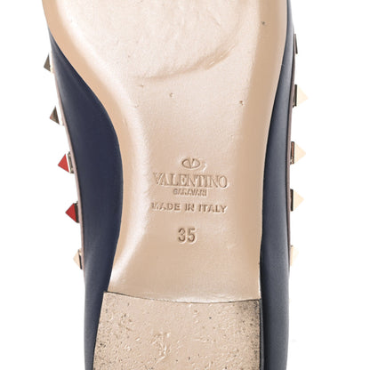 Valentino Garavani Nappa Rockstud Ballerina Flats 35 Marine Poudre 6 of 15