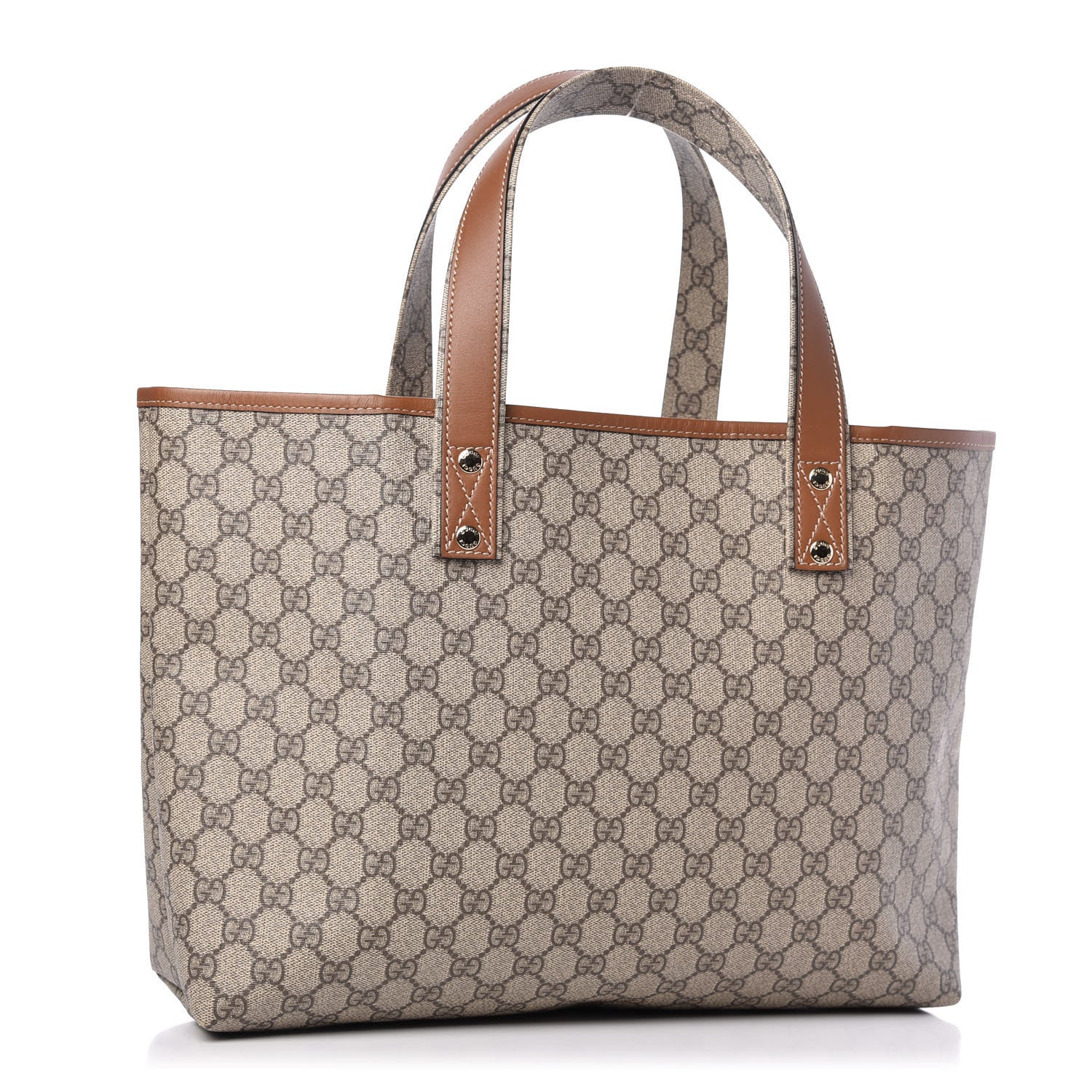 Gucci GG Plus Monogram Medium Signature Web Loop Tote Brown 3 of 10