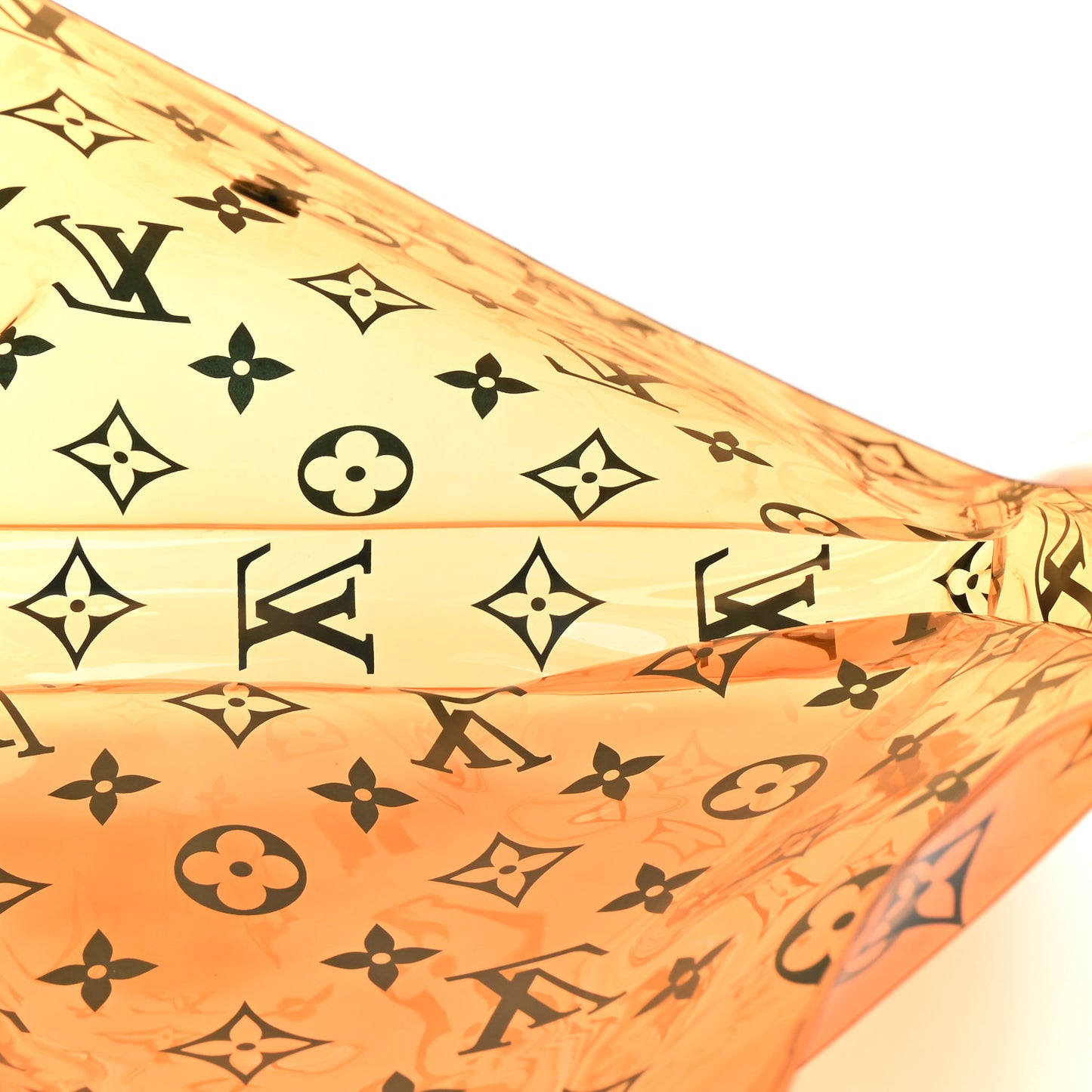 PVC Monogram Printed Envelope Pouch Orange