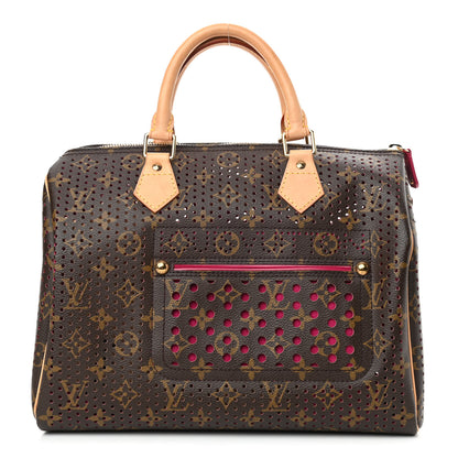 Louis Vuitton Monogram Perforated Speedy 30 Fuchsia 1 of 9