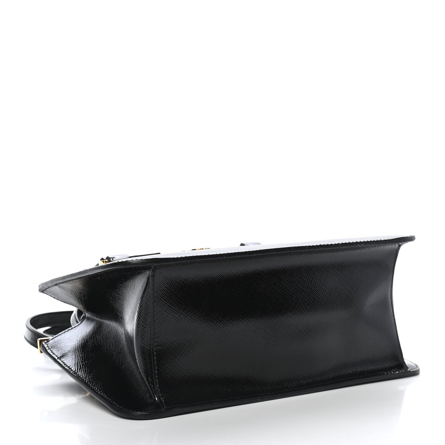 Saffiano Vernice Mini Galleria Double Zip Tote Black