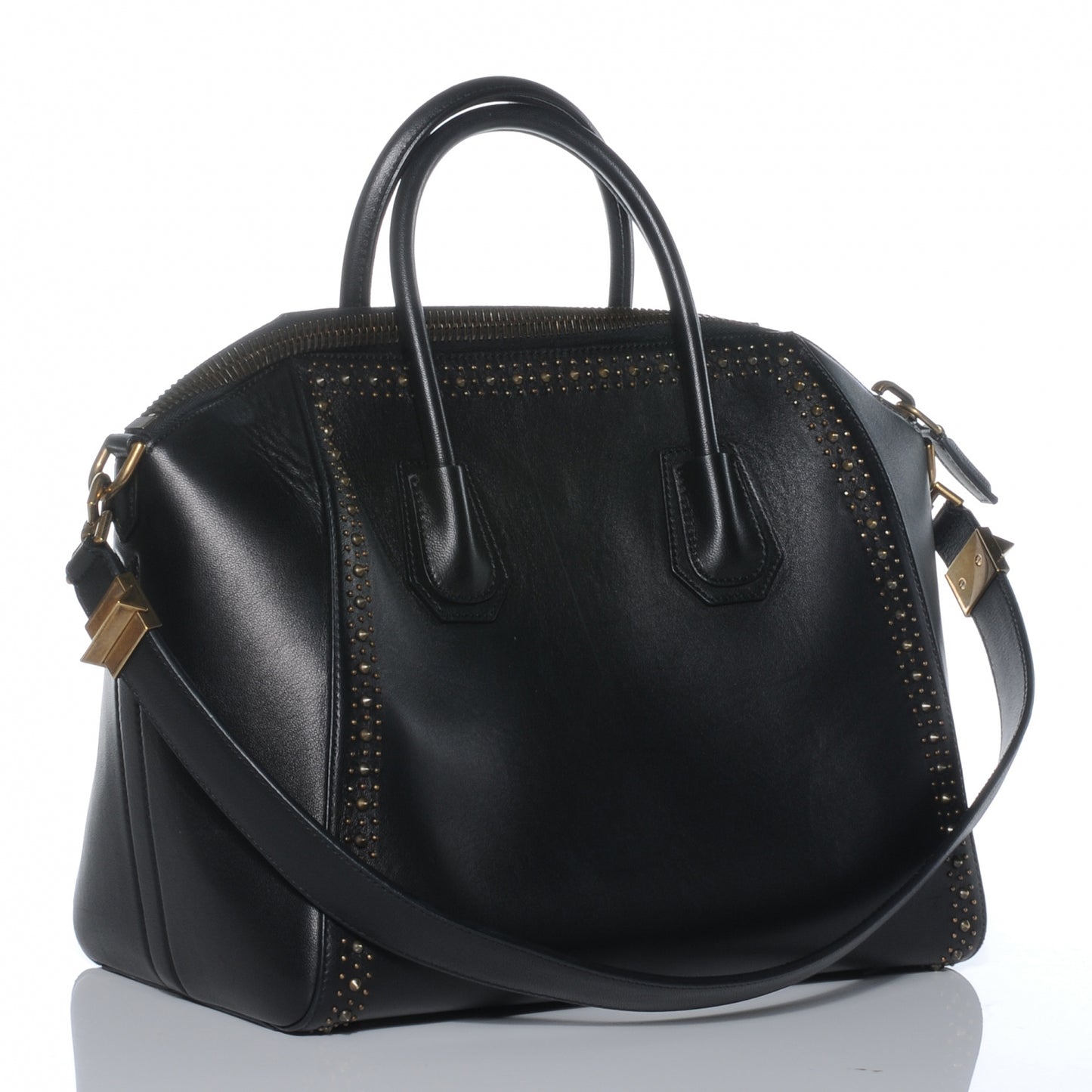 Calfskin Medium Studded Antigona Black