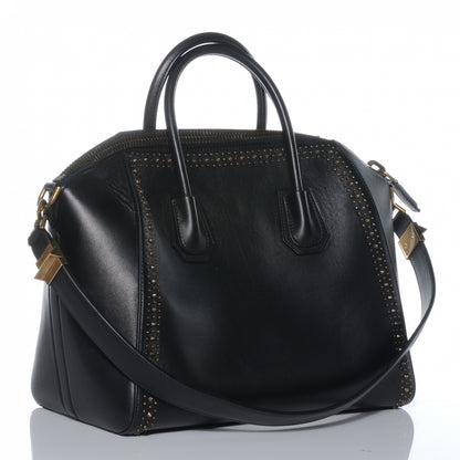 Givenchy Calfskin Medium Studded Antigona Black 3 of 8