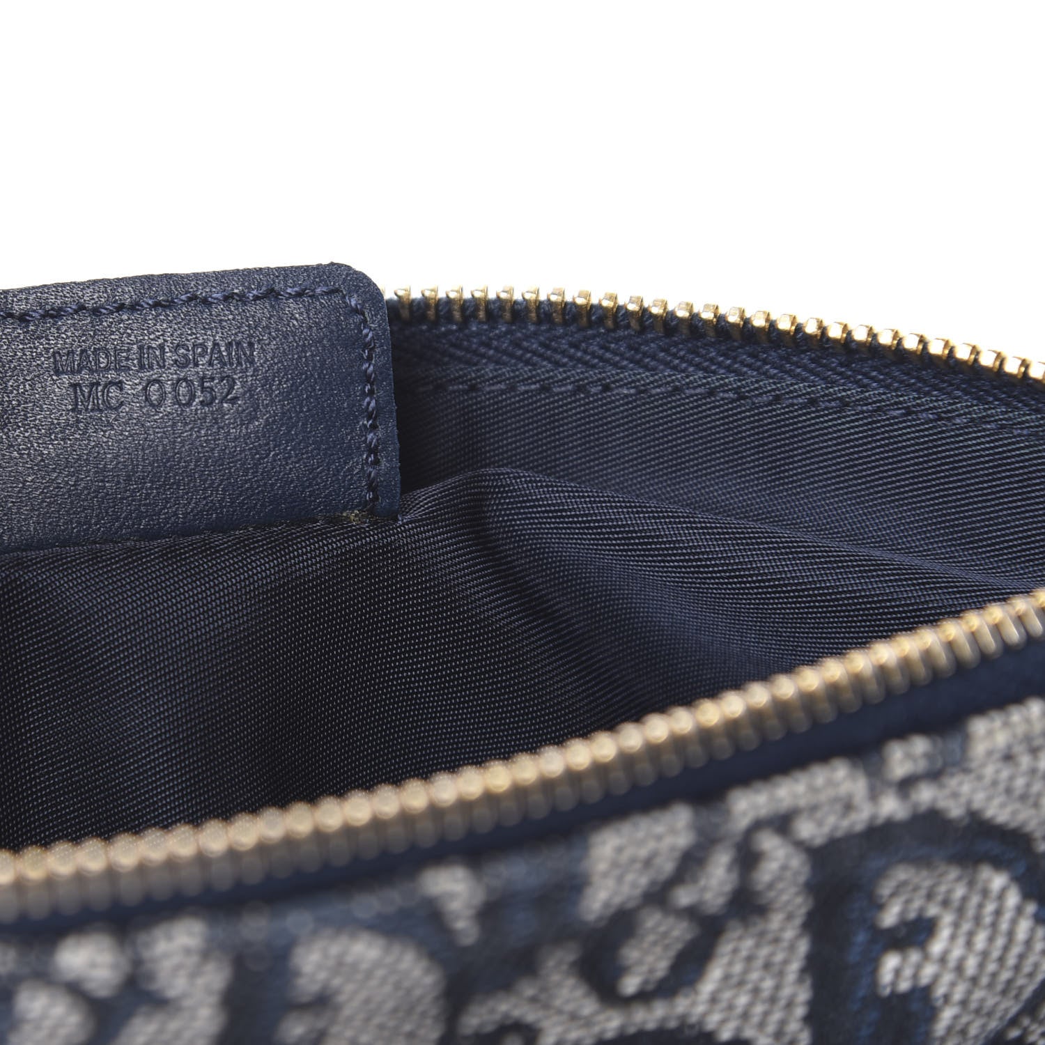 Christian Dior Monogram Mini Saddle Pochette Navy 6 of 9