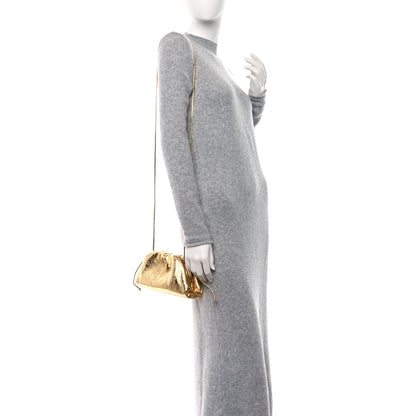 Bottega Veneta Metallic Crinkled Lambskin The Mini Pouch Oro 2 of 12