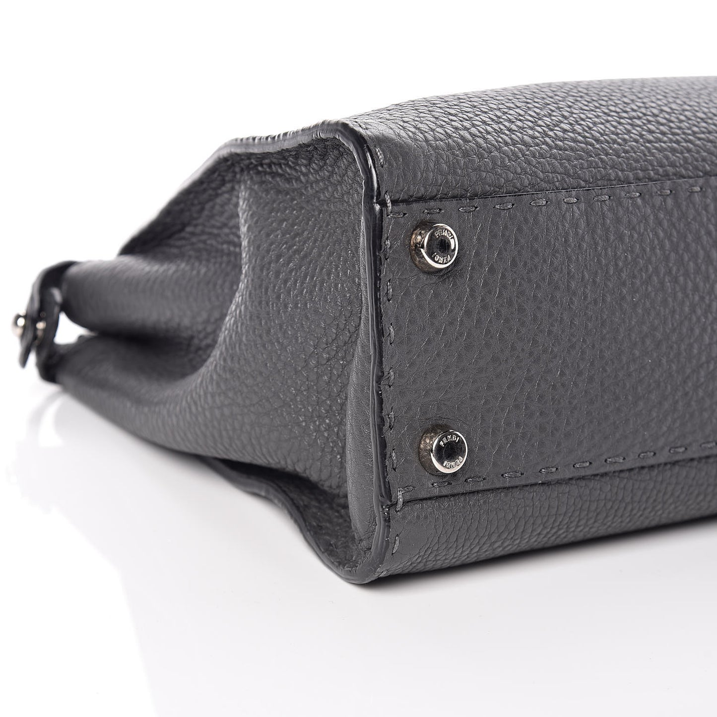 Cuoio Romano Selleria Bi-Color Medium Peekaboo Iconic Satchel Asfalto Latte