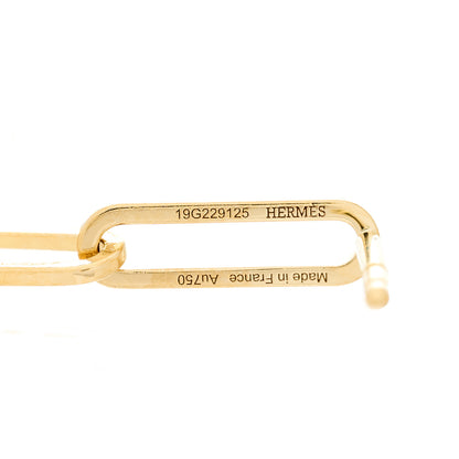 Hermes 18K Yellow Gold TPM Kelly Chaine Earrings 3 of 3