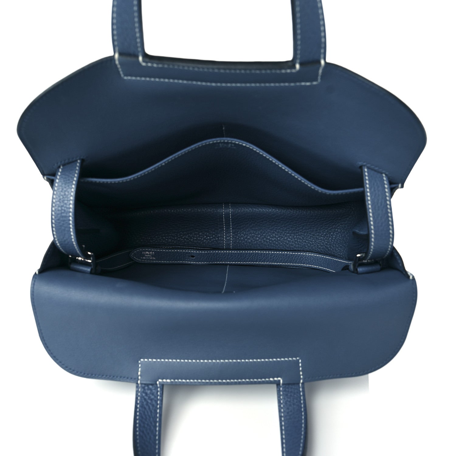 Hermes Taurillon Clemence Halzan 31 Bleu Agate 5 of 10