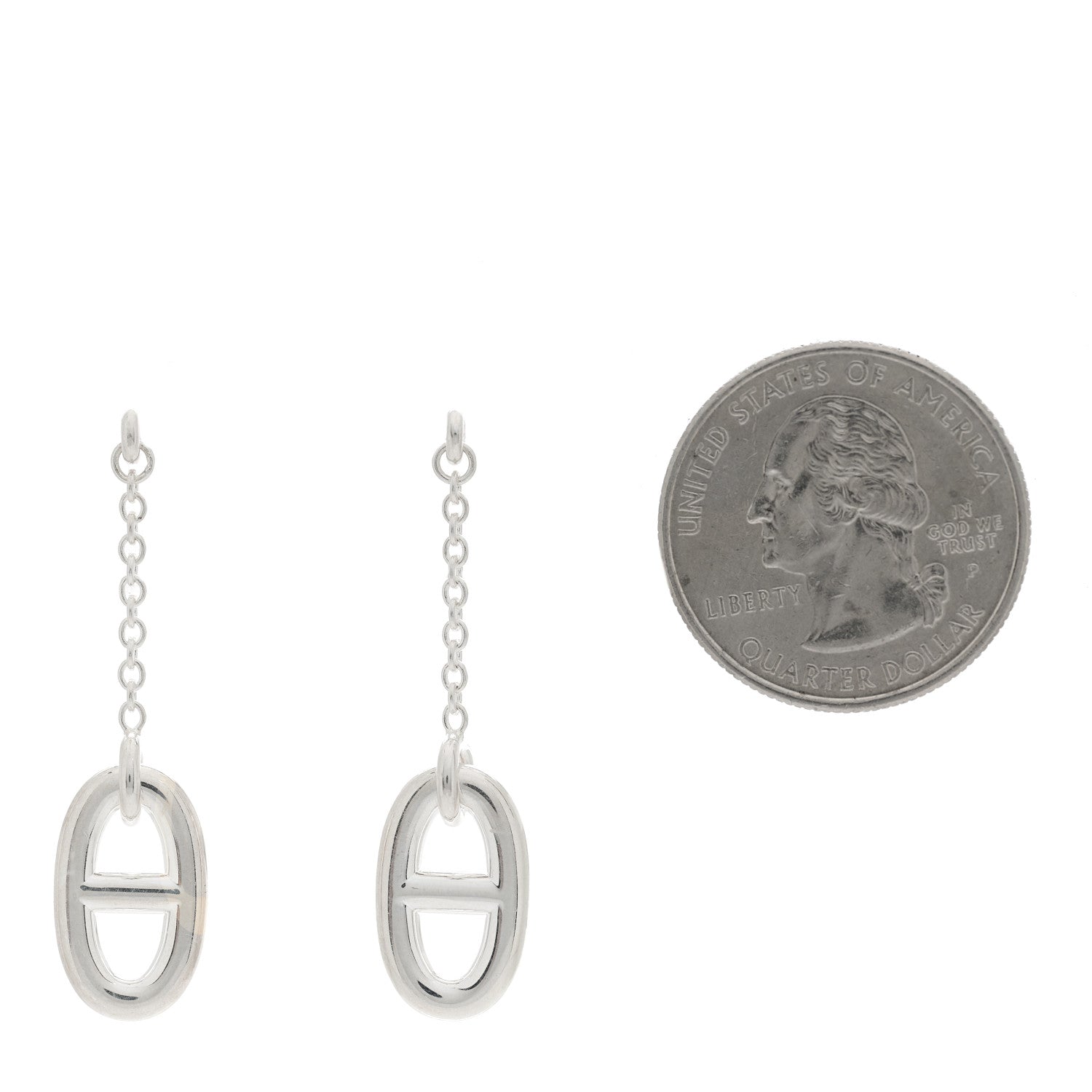 Hermes Sterling Silver Farandole Drop Earrings 2 of 5