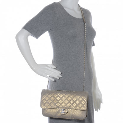 Chanel Iridescent Python Quilted Medium Clam Pocket Flap 2 of 7