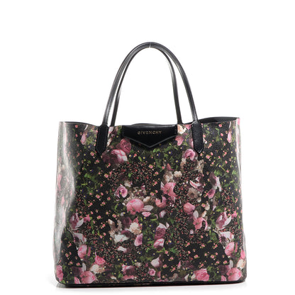 Givenchy Textured Coated Canvas Roses Camouflage Print Large Antigona Tote Black 1 of 10