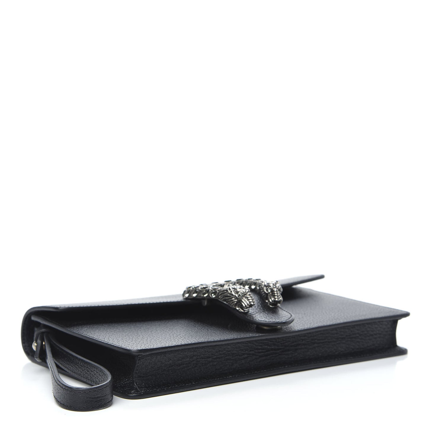Dollar Calfskin Crystal Dionysus Clutch Wristlet Black Black Diamond