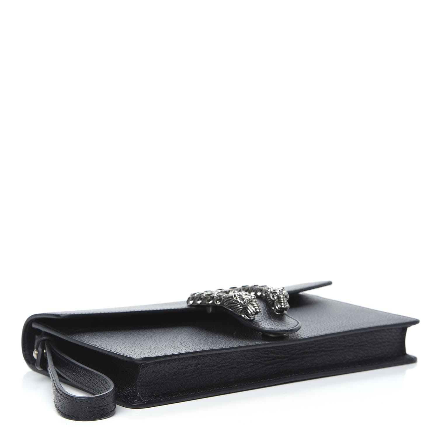 Gucci Dollar Calfskin Crystal Dionysus Clutch Wristlet Black Black Diamond 4 of 10