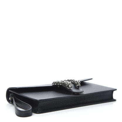 Gucci Dollar Calfskin Crystal Dionysus Clutch Wristlet Black Black Diamond 4 of 10
