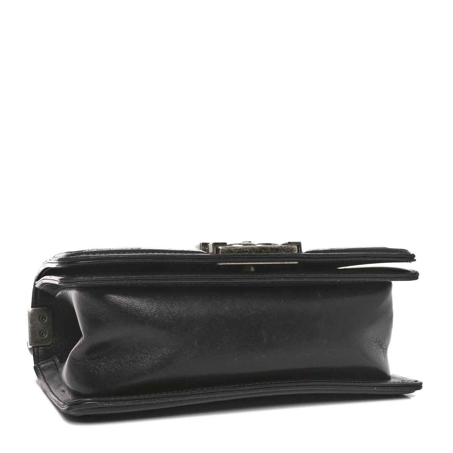 Galuchat Stingray Small Boy Flap Black Silver