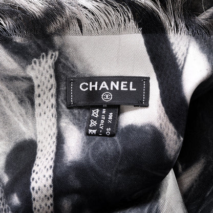 Chanel Silk CC Stole Black 4 of 4