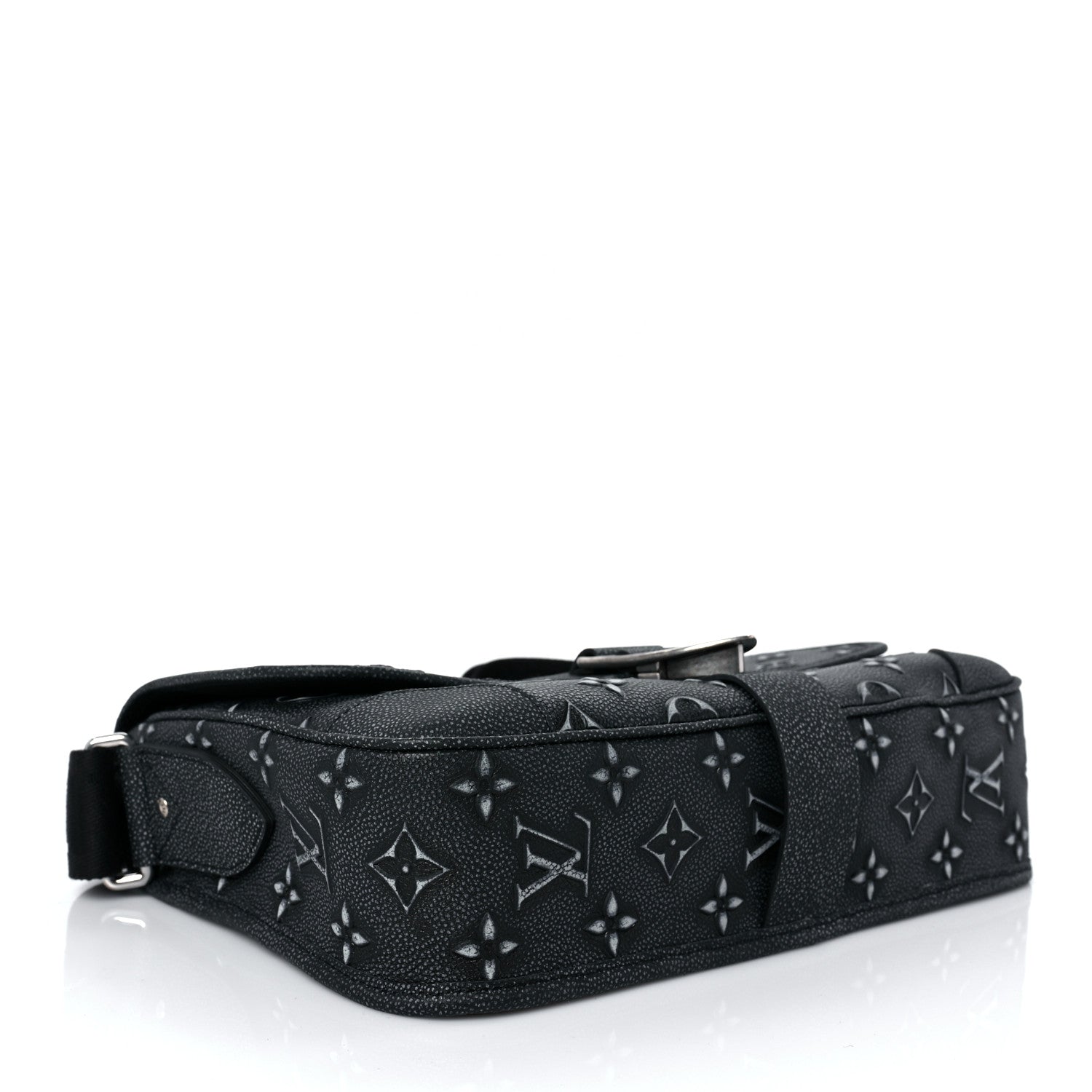 Louis Vuitton Cowhide Faded Monogram Archy Messenger MM Charcoal 3 of 7