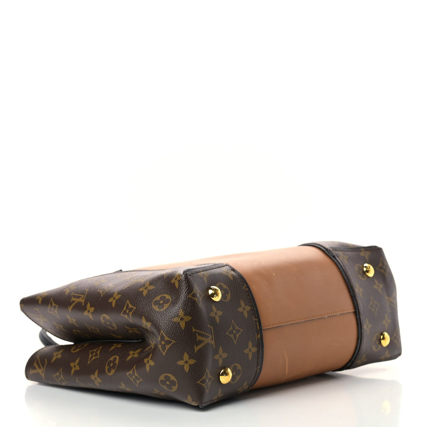 Monogram Cuir Orfevre Tote W PM Noisette