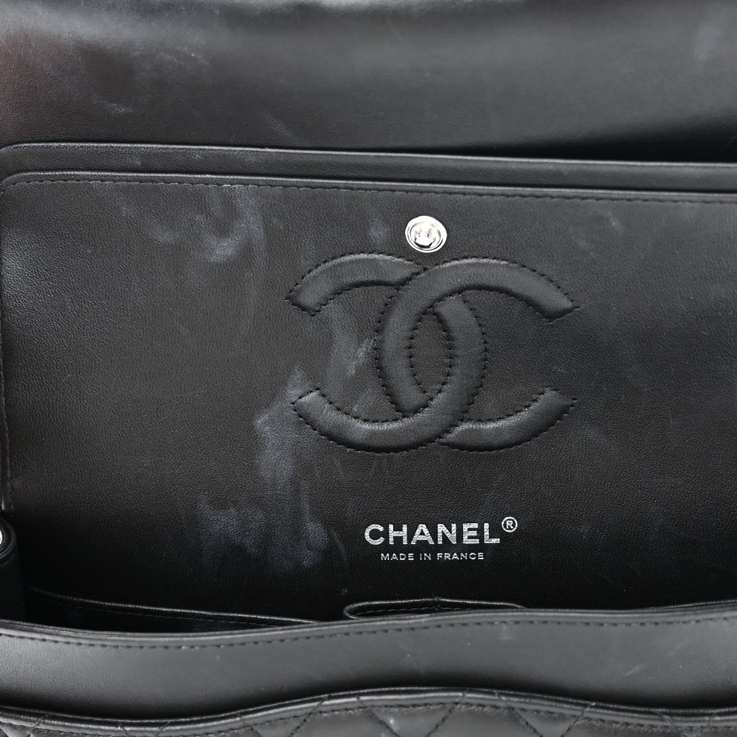Chanel Lambskin Quilted Medium Double Flap So Black 8 of 15