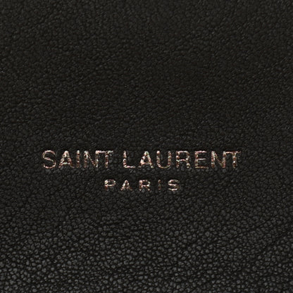 Saint Laurent Sheepskin Matelasse Chevron Monogram Medium College Bag Asphalt 6 of 10