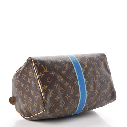 Louis Vuitton Monogram My LV Heritage Speedy 30 Blue De France Vert Clair 4 of 9