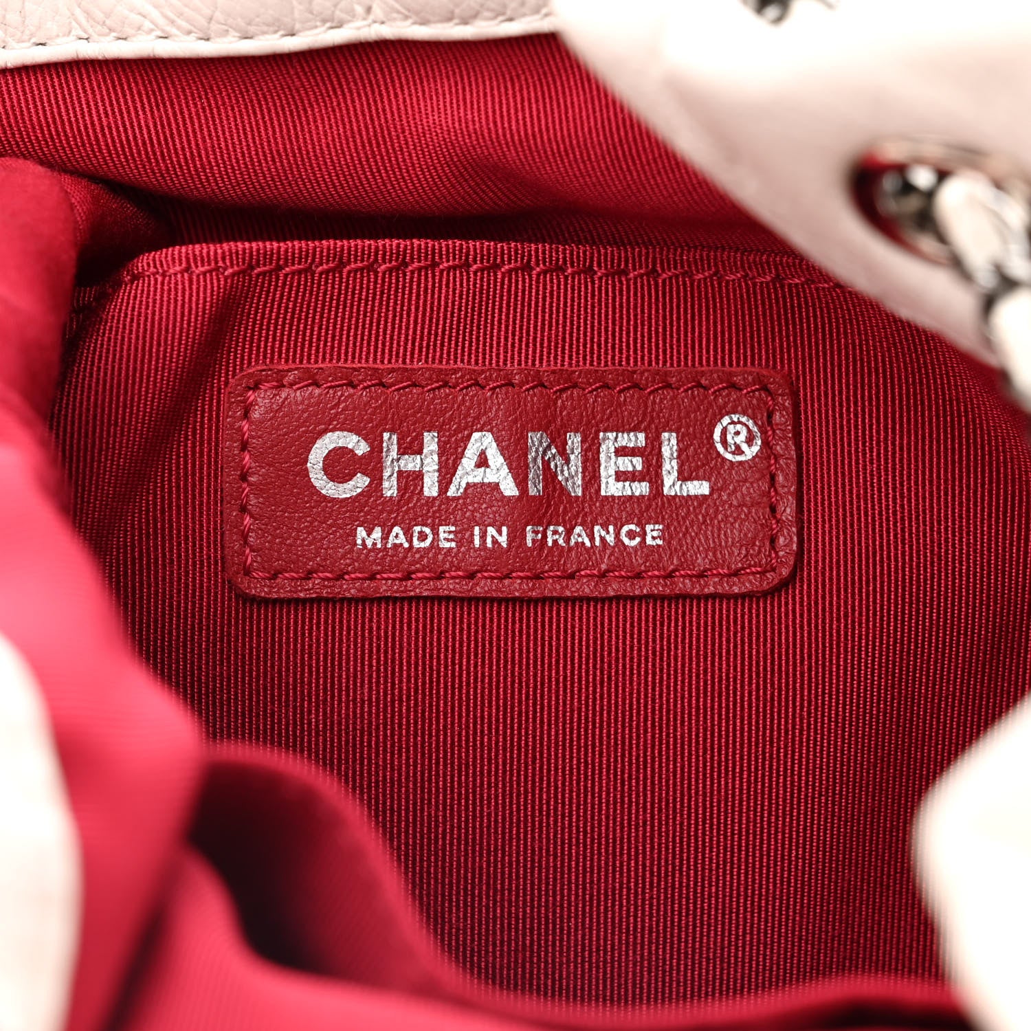 Chanel Aged Calfskin Quilted Small Gabrielle Bucket White Black 6 of 10