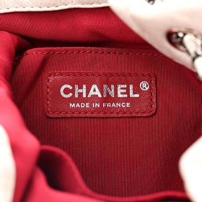 Chanel Aged Calfskin Quilted Small Gabrielle Bucket White Black 6 of 10