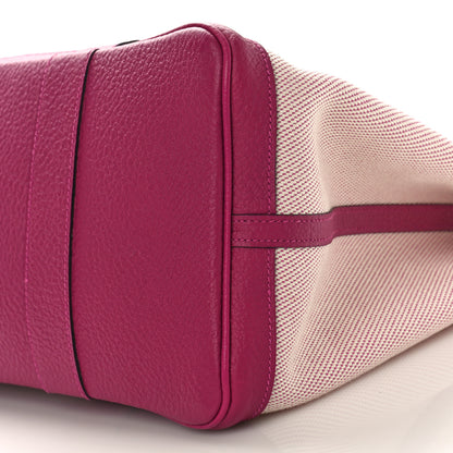 Hermes Toile Negonda Garden Party Tote 36 MM Ecru Rose Pourpre 8 of 9