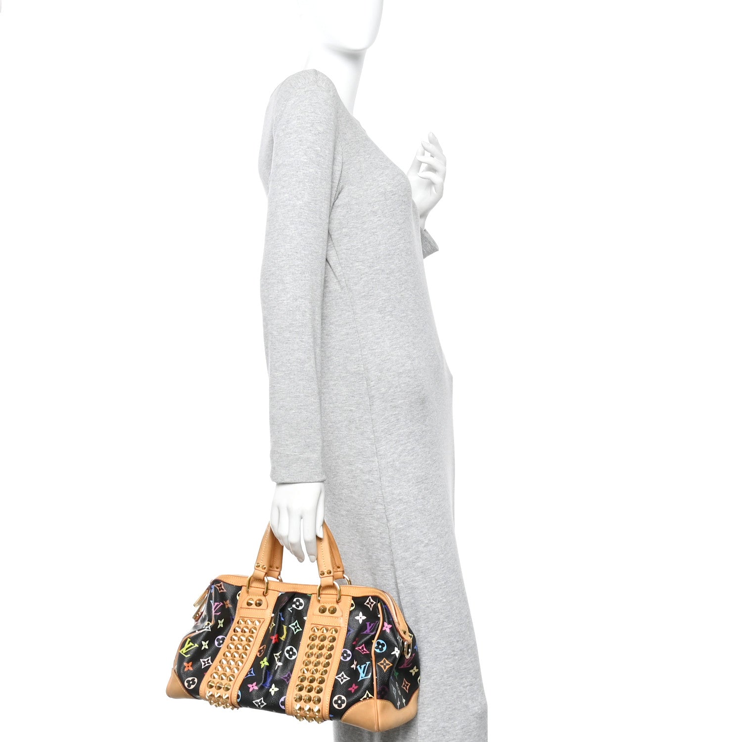 Louis Vuitton Monogram Multicolor Courtney MM Black 2 of 9