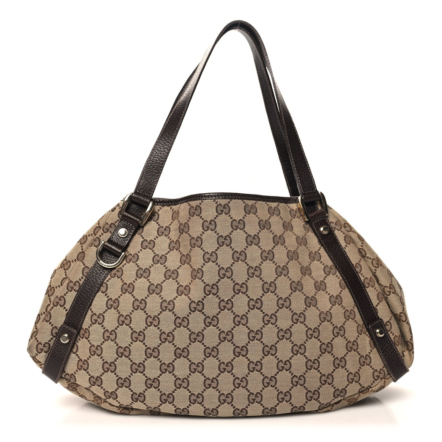 Monogram Medium Abbey Shoulder Bag Dark Brown