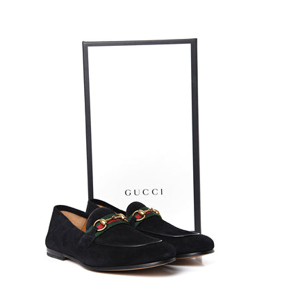 Gucci Suede Web Mens Horsebit Loafers 7 Navy 9 of 9
