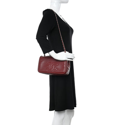 Chanel Caviar Medium Timeless CC Flap Dark Red 2 of 13