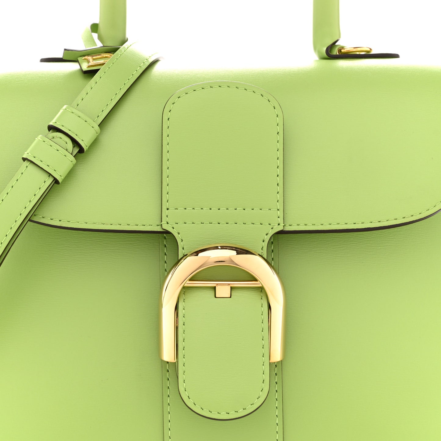 Box Calfskin PM Brillant Satchel Aloe
