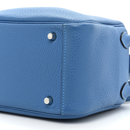 Hermes Taurillon Clemence Mini Lindy 20 Mykonos 7 of 10