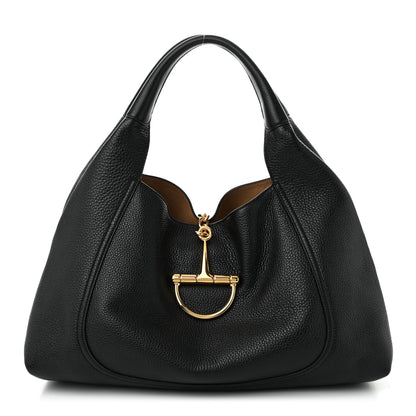 Gucci Grained Calfskin Softbit Maxi Shoulder Bag Black 1 of 10