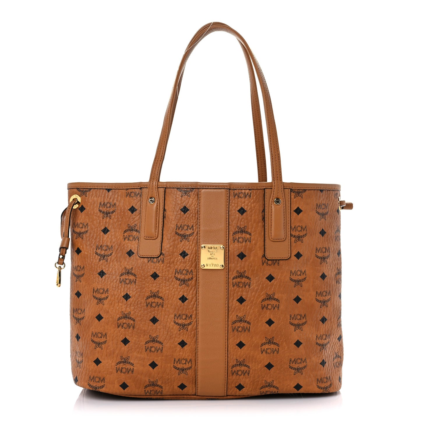 Visetos Medium Project Reversible Shopper Tote Cognac