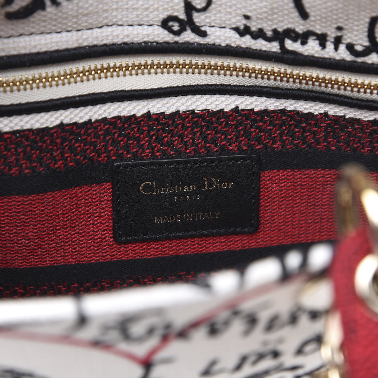 Canvas Medium DiorAmour Graffiti Lady D-Lite Latte