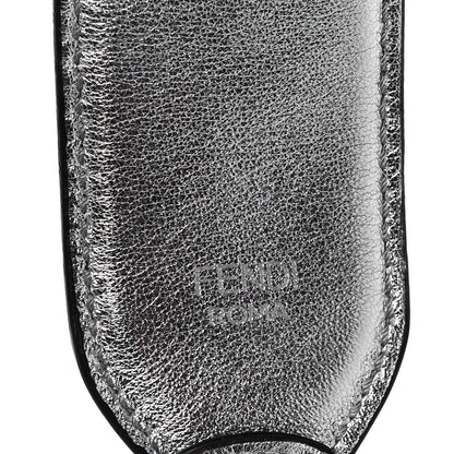 Fendi Vitello Catalan Mirror FF 1974 Embossed Strap You Argento 3 of 5