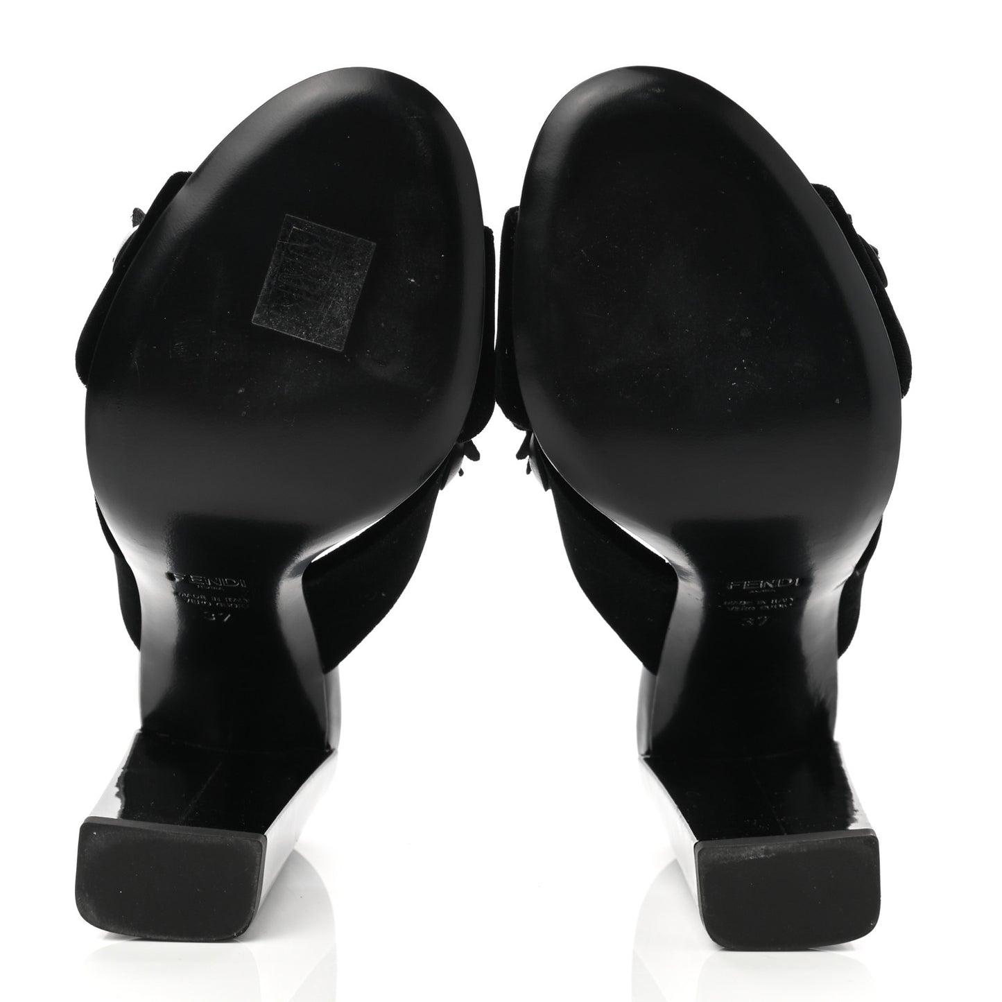 Patent Velvet Flowerland Studded Elsa Sandals 37 Black
