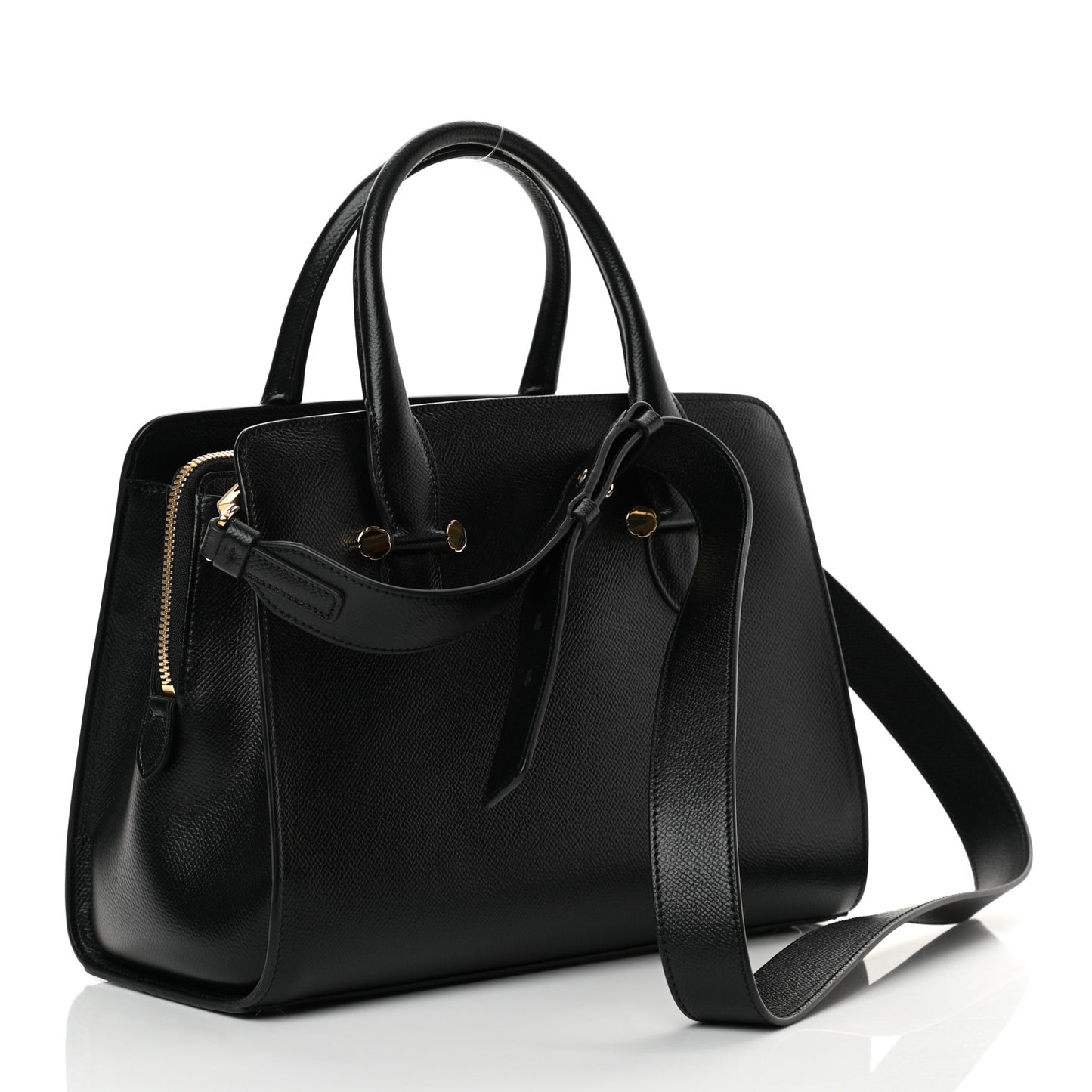 Hammered Calfskin Today Satchel Black