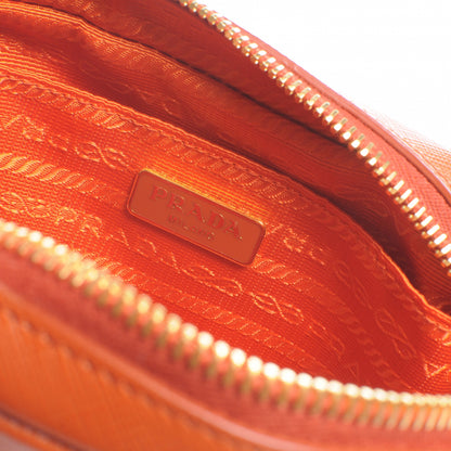 Prada Saffiano Mini Zip Crossbody Bag Papaya 8 of 8