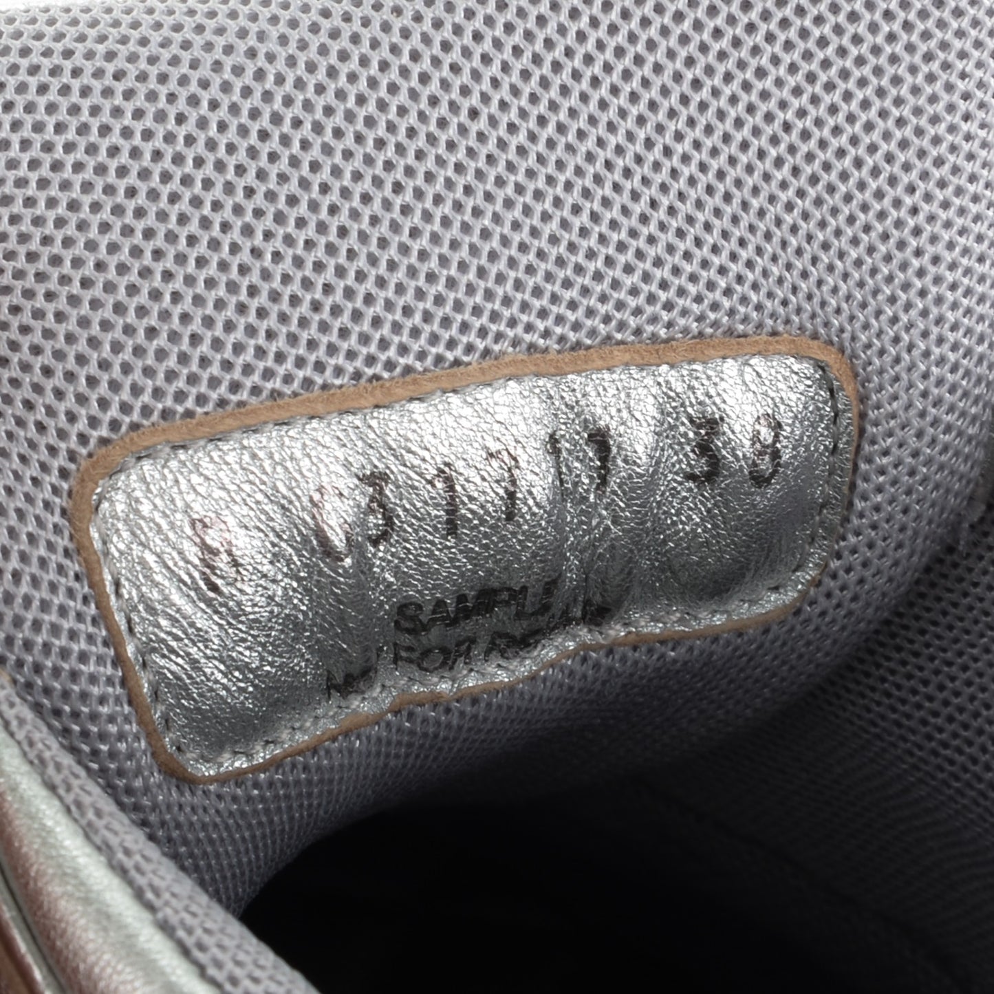 Metallic Lambskin CC Sneakers 38 Silver