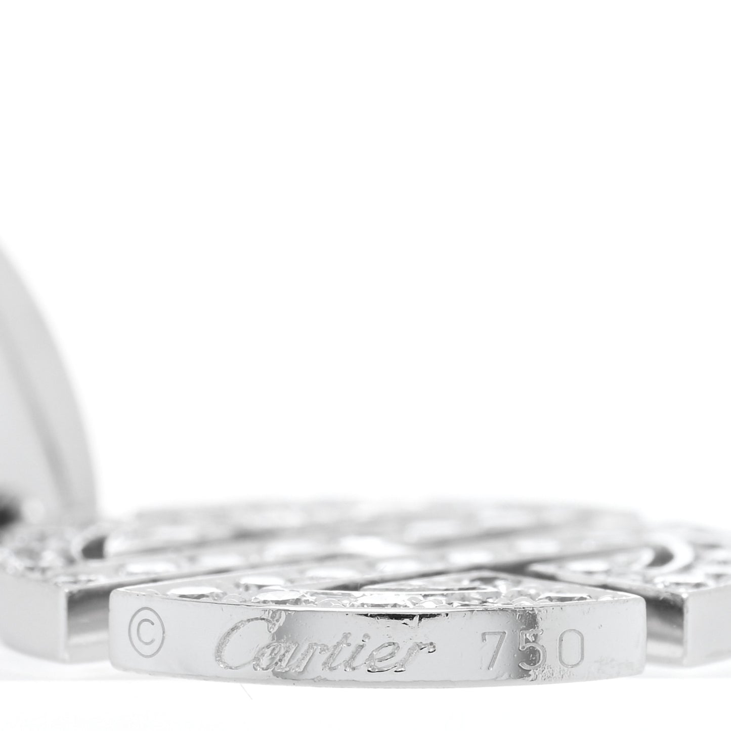 18K White Gold Diamond Longevity Charm