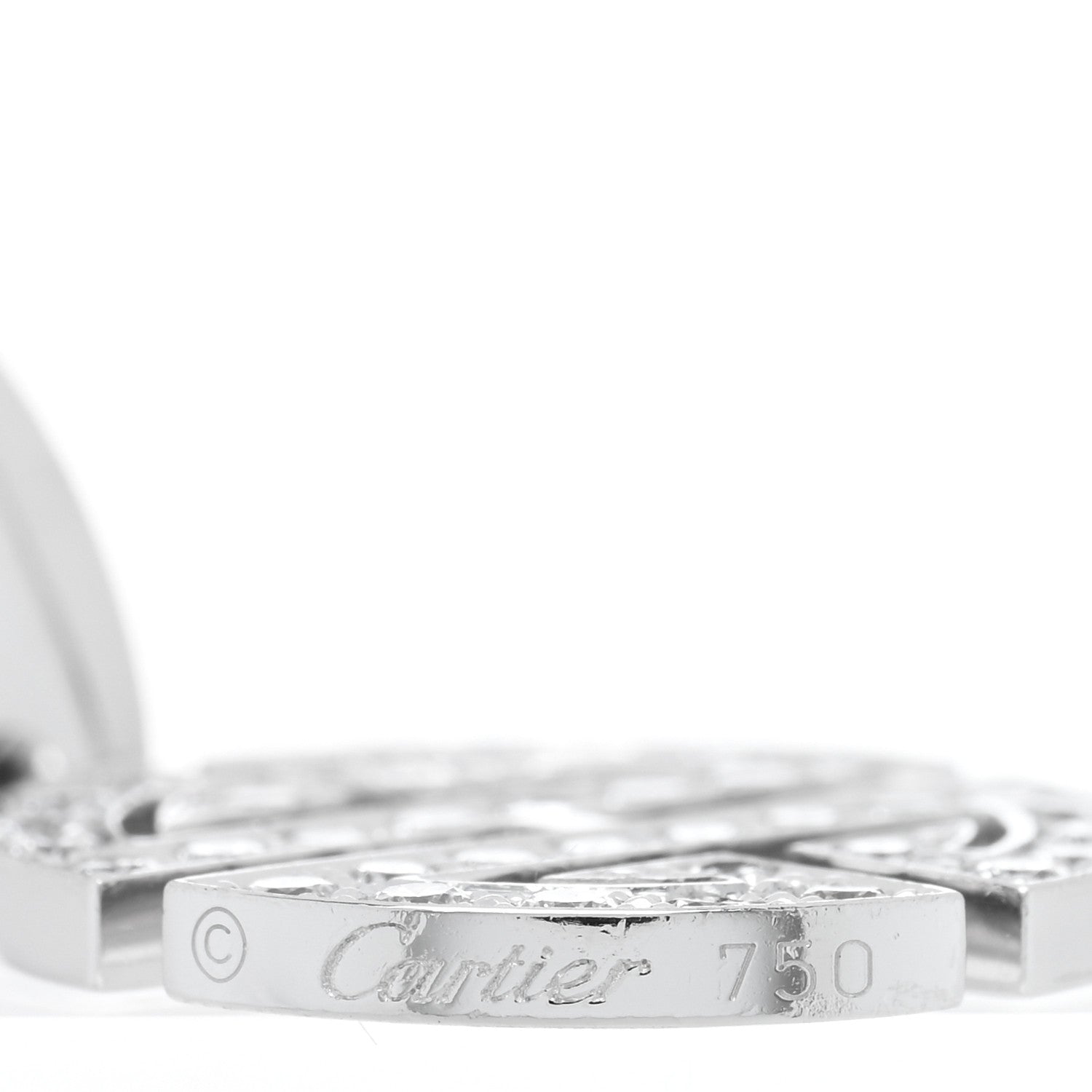 Cartier 18K White Gold Diamond Longevity Charm 4 of 4