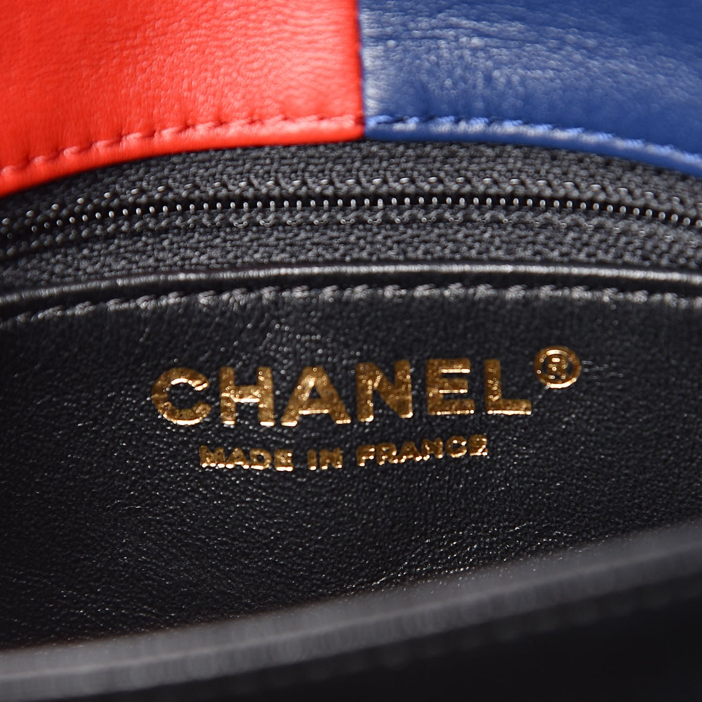 Lambskin Quilted Yin Yang Flap Red White Blue Black