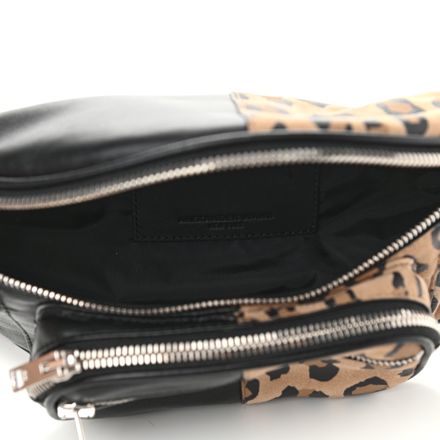 Alexander Wang Lambskin Suede Leopard Attica Belt Bag Black 8 of 10