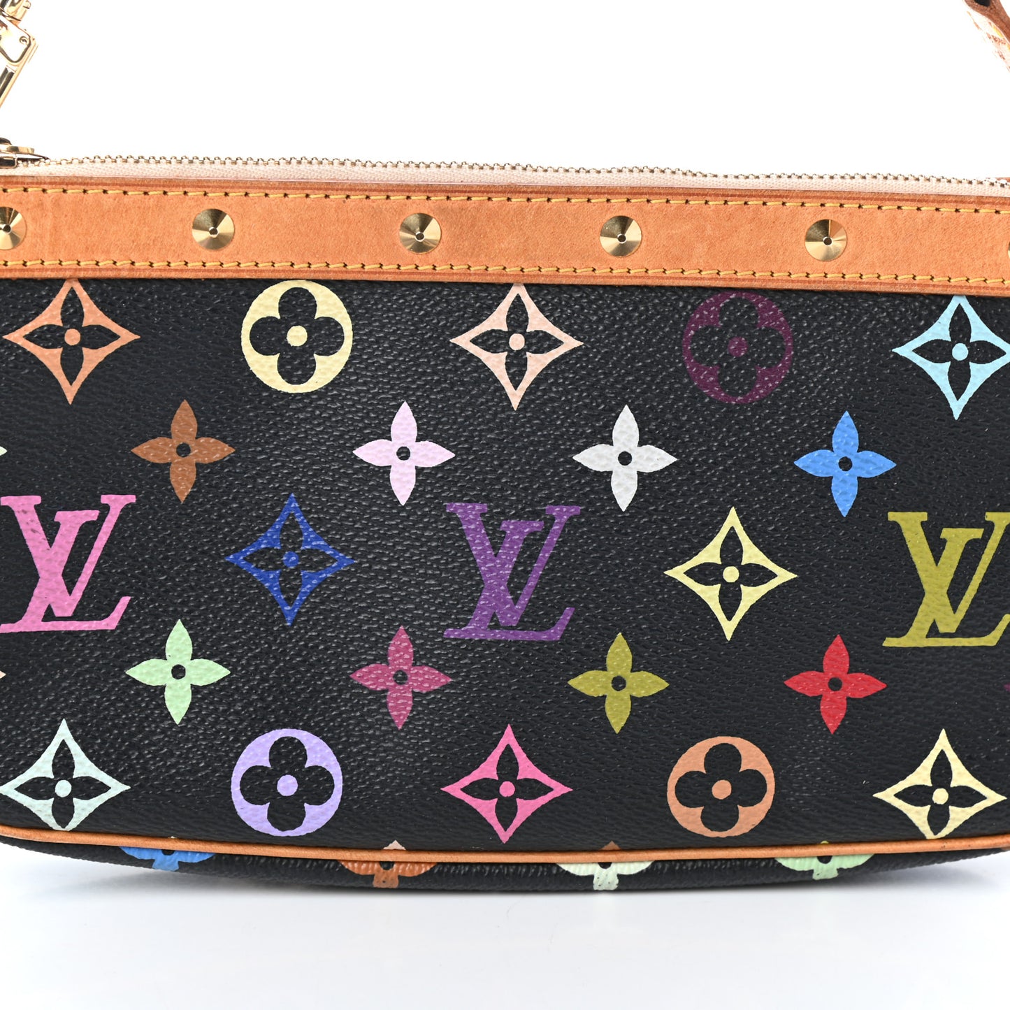 Monogram Multicolor Pochette Accessories Black