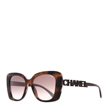 Chanel Acetate Strass Square Sunglasses 5422 Tortoise 1 of 8