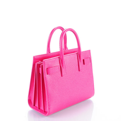 Saint Laurent Grained Calfskin Nano Sac De Jour Lipstick Fuchsia 3 of 7