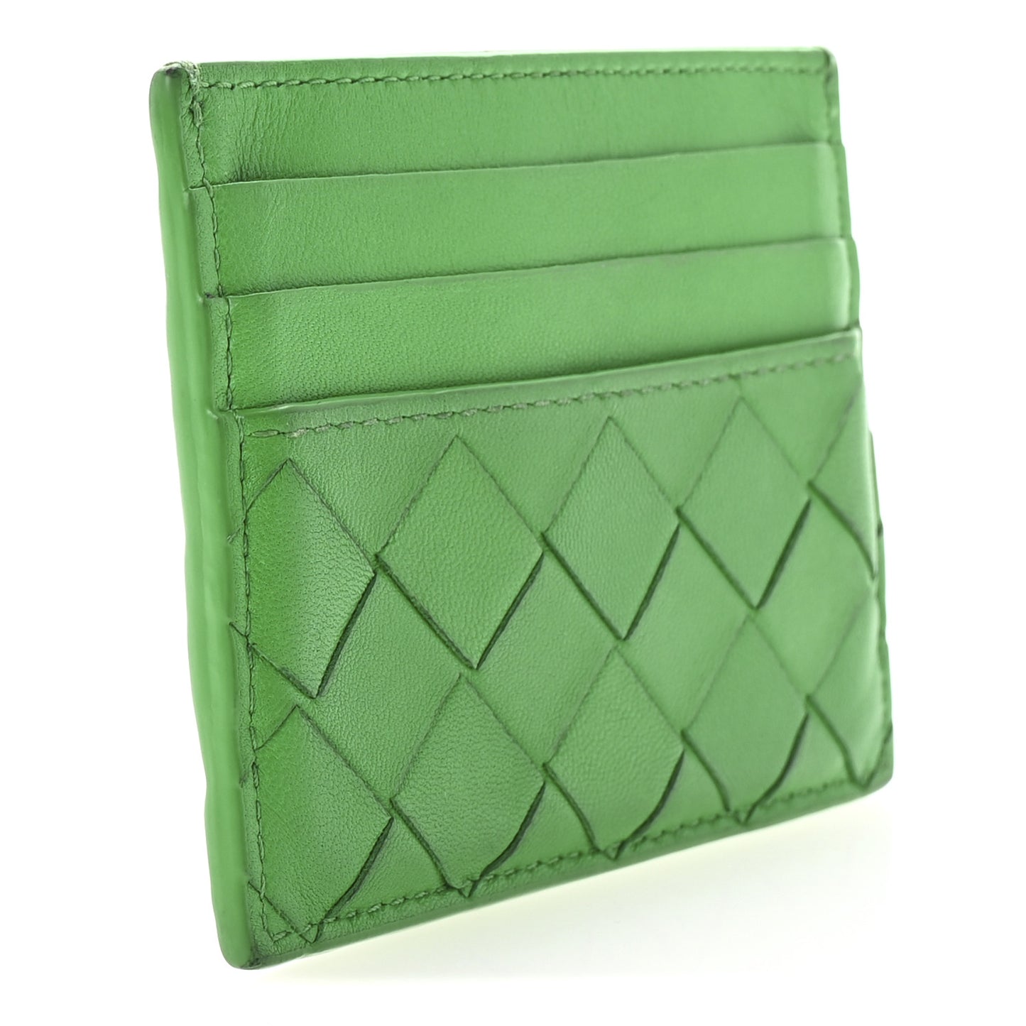 Nappa Intrecciato Card Holder Parakeet